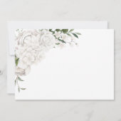 White Floral Wedding Save The Date (Achterkant)