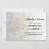 White Floral Wedding Save the Date Kaart (Voorkant)