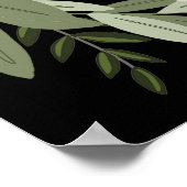 White Floral Wedding Sprigs Welkom Poster (Hoek)