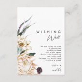 White Floral Wedding Well Informatiekaartje (Voorkant)