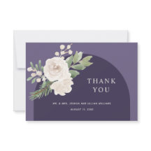 White Floral Winter Botanical Paars Wedding