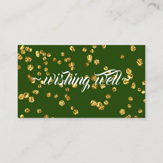 White Floral Wishing Well for Wedding Informatiekaartje (Achterkant)