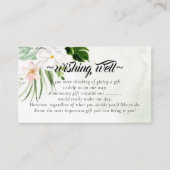 White Floral Wishing Well for Wedding Informatiekaartje (Voorkant)