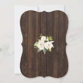 White Floral Wood Brunch en Bubble Vrijgezellenfee Kaart (Achterkant)