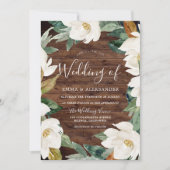White Floral Wreath Rustic Modern Wedding Kaart (Voorkant)