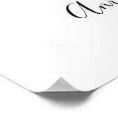 White Floral Wreath Wedding Welcome Sign Poster (Hoek)