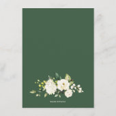 White Floral zou ze liever Vrijgezellenfeest spele Informatiekaartje (Achterkant)