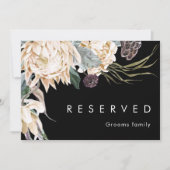 White Floral | Zwart gereserveerd teken (Voorkant)