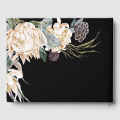 White Floral | Zwart-witboek Gastenboek (Achterkant)