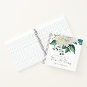 White Florals Eucalyptus de heer Mrs Guest Book Notitieboek (Binnen)