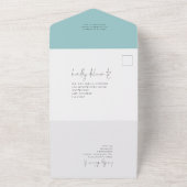 White Florals Foliage QR Code Script Weddenschap All In One Uitnodiging (Buitenkant)