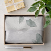 White Florals on Silver Tone Decoupage Tissuepapier (Geschenk)