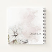 White Florals wenst voor Pas getrouwd Guest Book Notitieboek (Achterkant)