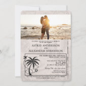 White Florida Passport Uitnodiging voor een bruilo (Voorkant)