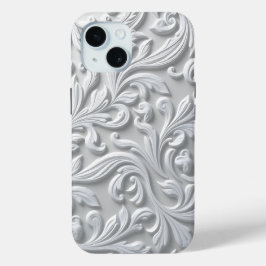 White Flourish iPhone / iPad-hoesje iPhone 15 Case