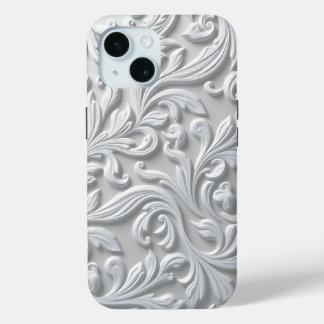 White Flourish iPhone / iPad-hoesje iPhone 15 Case