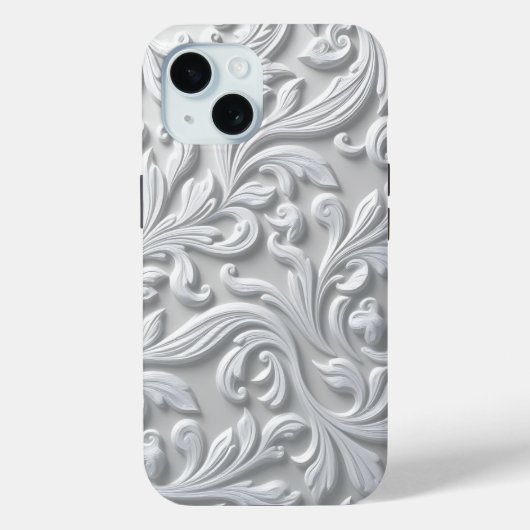 White Flourish iPhone / iPad-hoesje Case-Mate iPhone Case (Achterkant)