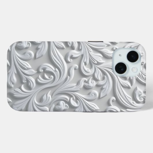 White Flourish iPhone / iPad-hoesje Case-Mate iPhone Case (Achterkant (horizontaal))