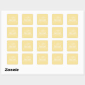 White Flourish Roos Design Vierkante Sticker (Vel)