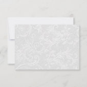 White Flourish Wedding RSVP Kaartje (Achterkant)