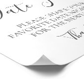 White Flower and Greenery Date Jar Sign Wedding Poster (Hoek)