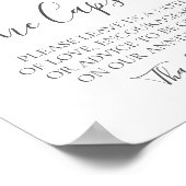 White Flower and Greenery Wedding Time Capsule Sig Poster (Hoek)