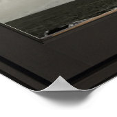 White Flower Blossom 24x24 Black Faux Window Poster (Hoek)