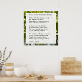 White Flower Blossoms van het Vijvergedicht Poster (Keuken)