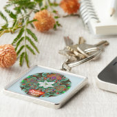 White Flower Bouquet Sleutelhanger (Zijkant)