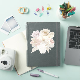 White Flower Bouquet Sticker