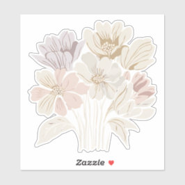 White Flower Bouquet Sticker