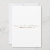 White Flower Bouquet Wedding Gefeliciteerd Kaart (Achterkant)