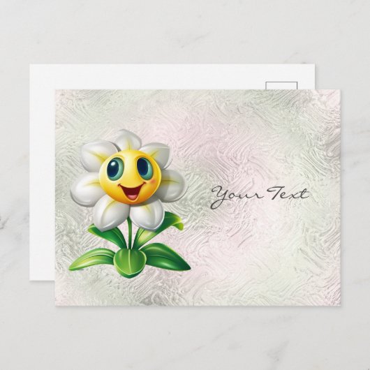 White Flower Briefkaart (Voorkant / Achterkant)