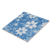 White Flower Ceramic Tile Tegeltje (Zijkant)