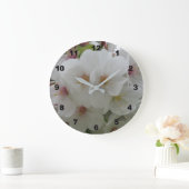 White Flower Clock Grote Klok (Huis)