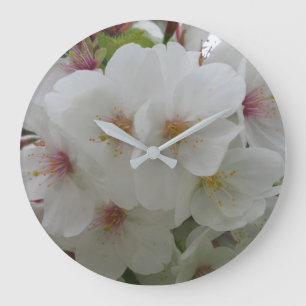 White Flower Clock Grote Klok
