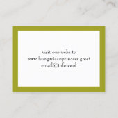 White Flower & Cream Color Visitekaartje (Achterkant)