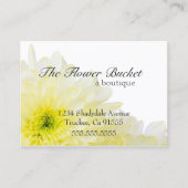 White Flower & Cream Color Visitekaartje (Voorkant)