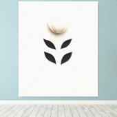 White Flower Design Canvas Afdruk (Insitu (Houten vloer))