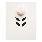 White Flower Design Foto Afdruk (Voorkant)