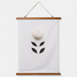 White Flower Design Hangend Wandkleed