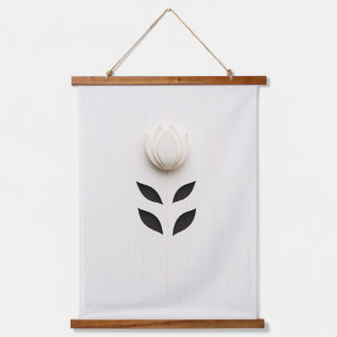 White Flower Design Hangend Wandkleed