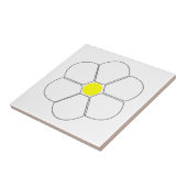 White Flower Design Tegeltje (Zijkant)