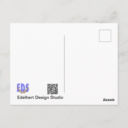 White Flower DIY Briefkaart (Achterkant)