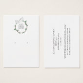 White Flower Earning Jewelry Display Card Visitekaartje (Voorkant /achterkant)