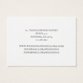 White Flower Earning Jewelry Display Card Visitekaartje (Achterkant)