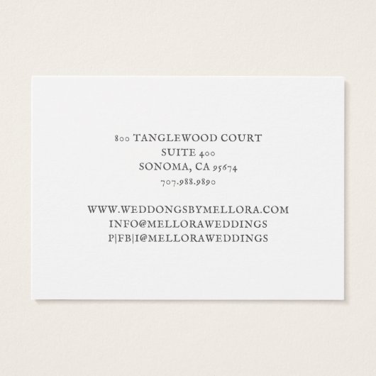 White Flower Earning Jewelry Display Card Visitekaartje (Achterkant)