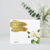 White Flower Elegant Share a Memory Funeral Kaart (Staand voorkant)