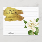 White Flower Elegant Share a Memory Funeral Kaart (Voorkant)