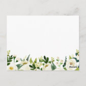 White Flower en Green Date Night Ideas Kaarten (Achterkant)